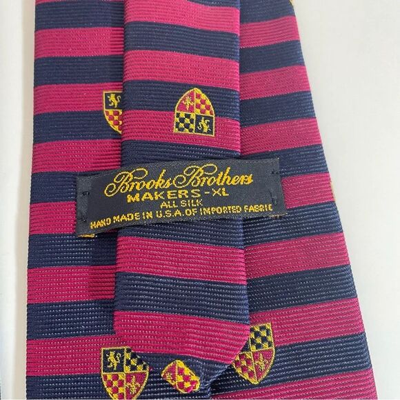 Brooks Brothers 100% Silk "346" & Makers Striped Blue & Red Ties Made in USA - Picture 4 of 6